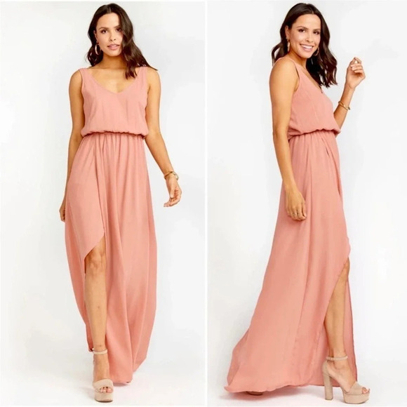 Show Me Your MuMu Kendall Maxi Dress in Rustic Mauve Crisp Women’s Size XL - Picture 3 of 9